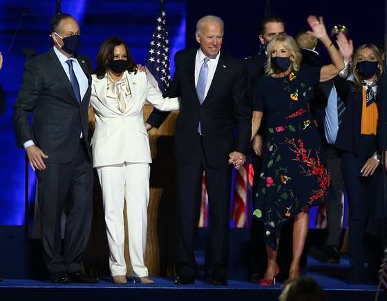 President-Elect Joe Biden And Vice President-Elect Kamala Harris Address The Nation After Election Win