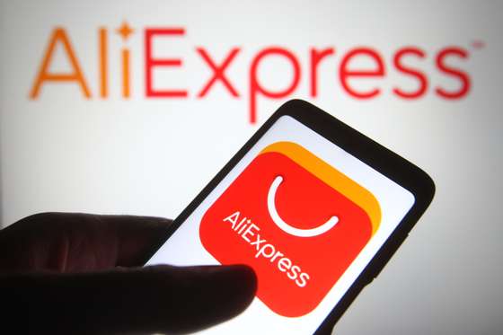 In this photo illustration, AliExpress logo of a Chinese