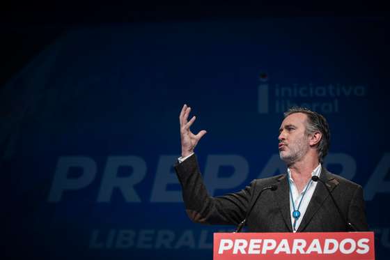 VI Conven&Atilde;&sect;&Atilde;&pound;o da Iniciativa Liberal - IL. O partido re&Atilde;&ordm;ne em conven&Atilde;&sect;&Atilde;&pound;o no Centro de Congressos de Lisboa. Interven&Atilde;&sect;&Atilde;&pound;o de Jo&Atilde;&pound;o Cotrim de Figueiredo, presidente do partido. Lisboa, 11 de dezembro de 2021. JO&Atilde;O PORF&Atilde;RIO/OBSERVADOR