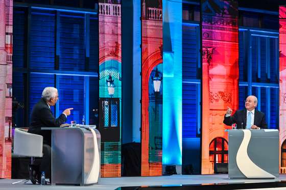 Debate televisivo entre AntÃ³nio Costa, candidato pelo Partido Socialista (PS), e Rui Rio, candidato pelo Partido Social Democrata (PSD). As eleiÃ§Ãµes legislativas realizam-se no prÃ³ximo dia 30 de janeiro de 2022. Lisboa, 13 de janeiro de 2022. PEDRO PINA/RTP/OBSERVADOR