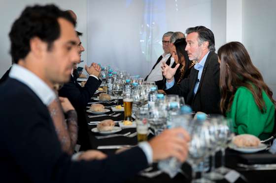 17 de Janeiro de 2022 - Portugal, Lisboa - Restaurante Vinyl. Campanha Eleitoral Legislativas 2022. AlmoÃ§o da ComissÃ£o de Honra da Iniciativa Liberal com JoÃ£o Cotrim de Figueiredo. FRANCISCO ROMÃƒO PEREIRA/OBSERVADOR