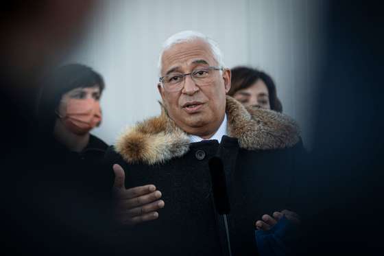 Campanhas para as elei&Atilde;&sect;&Atilde;&micro;es legislativas de 2022: A&Atilde;&sect;&Atilde;&pound;o de campanha de Ant&Atilde;&sup3;nio Costa, candidato pelo PS a primeiro-ministro, em Beja e em Faro. Beja e Faro, 19 de janeiro de 2022. JO&Atilde;O PORF&Atilde;RIO/OBSERVADOR