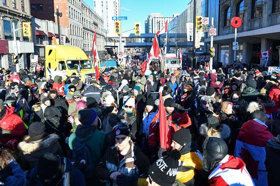 Truckers Protest Vaccine Mandates In Cities Across Canada