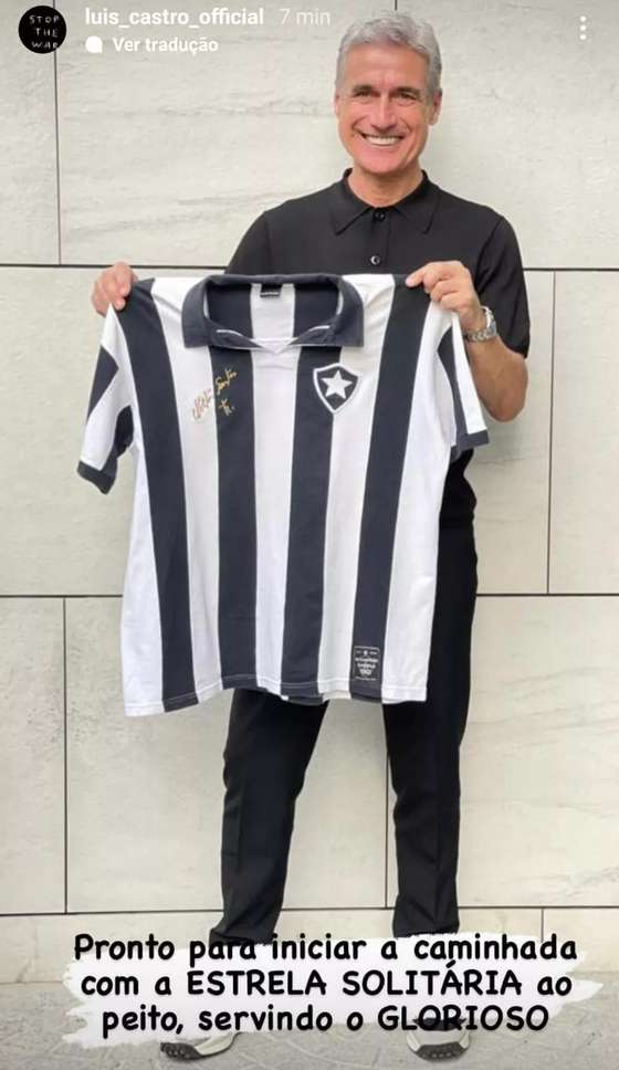 LuÃ­s Castro anuncia que vai treinar o Botafogo