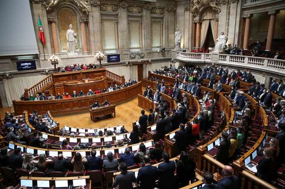 Encerramento do debate sobre o Programa do XXIII Governo Constitucional na Assembleia da Rep&Atilde;&ordm;blica. Vota&Atilde;&sect;&Atilde;&pound;o da mo&Atilde;&sect;&Atilde;&pound;o de rejei&Atilde;&sect;&Atilde;&pound;o do Chega ao programa de Governo foi chumbada com as absten&Atilde;&sect;&Atilde;&micro;es da Iniciativa Liberal e PSD e os votos contra das restantes bancadas (PS, PCP, BE e os deputados &Atilde;&ordm;nicos do Livre e PAN).Votos contra do PS, PCP e BE Lisboa, 08 de Abril de 2022. FILIPE AMORIM/OBSERVADOR