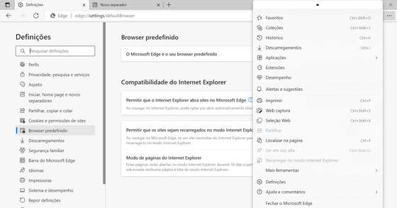 OpÃ§Ã£o para ativar o Explorer