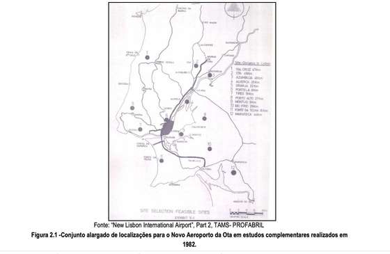 As 12 localizaÃ§Ãµes novo aeroporto avaliadas e 1982