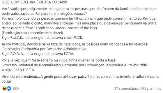 Publica&Atilde;&sect;&Atilde;&pound;o de Facebook, no grupo "Rir &Atilde;&copy; o Melhor do Mundo"