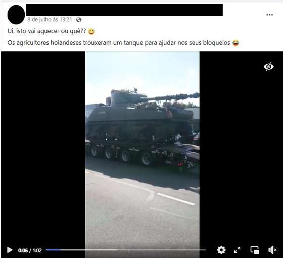 Agricultores holandeses usam tanque?