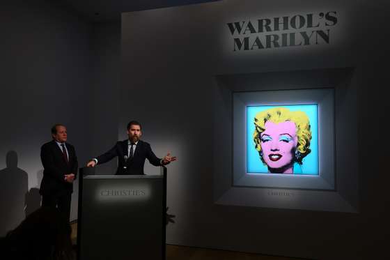 Christie's Announces Auction Of Andy Warhol's Legendary Shot Sage Blue Marilyn