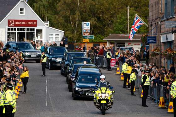 The Coffin Carrying Queen Elizabeth II Transfers From Balmoral To Edinburgh