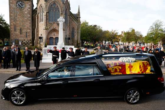 The Coffin Carrying Queen Elizabeth II Transfers From Balmoral To Edinburgh