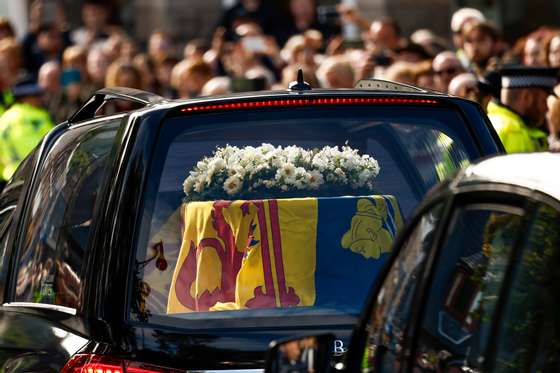 The Coffin Carrying Queen Elizabeth II Transfers From Balmoral To Edinburgh