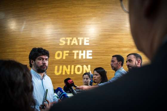 PARLAMENTO EUROPEU (PE): Estado da UniÃ£o: ReaÃ§Ã£o de JoÃ£o Pimenta Lopes, euro-deputado pelo CDU, apÃ³s o discurso de Ursula von der Leyen. 14 de Setembro de 2022 Parlamento Europeu, Estrasburgo TOMÃS SILVA/OBSERVADOR