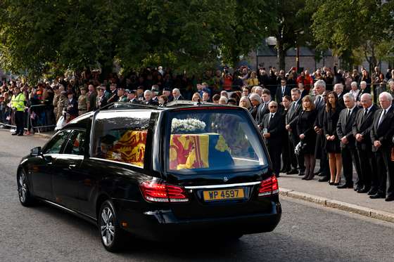 The Coffin Carrying Queen Elizabeth II Transfers From Balmoral To Edinburgh