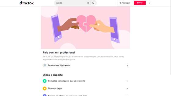 TikTok suicÃ­dio