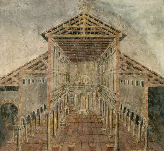 Constantines Old St. Peters Basilica As It Looked In The 4Th Century,