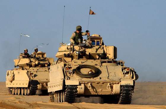 U.S. Troops Prepare For Action On The Iraqi Border