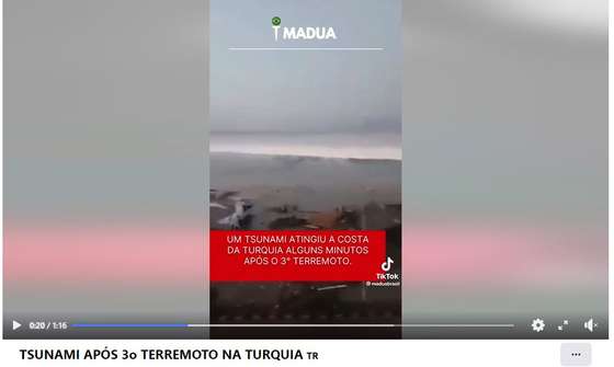 Falso relato de Tsunami na Turquia