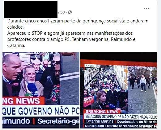 Publica&Atilde;&sect;&Atilde;&pound;o no Facebook acusa PCP e BE de estarem "calados" durante a geringon&Atilde;&sect;a, sobre greves de professores