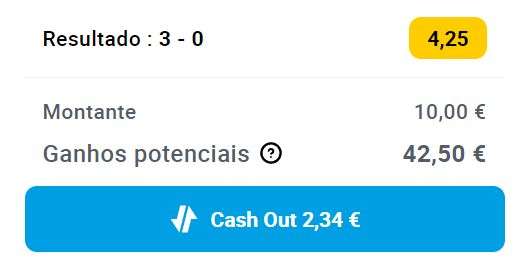 Cash out nas Apostas da Betclic