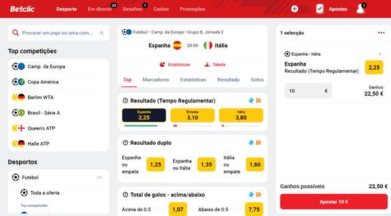 Apostas no euro 2024 na Betclic