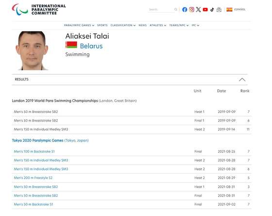 Atleta Paral&Atilde;&shy;mpico Bielorr&Atilde;&ordm;ssia