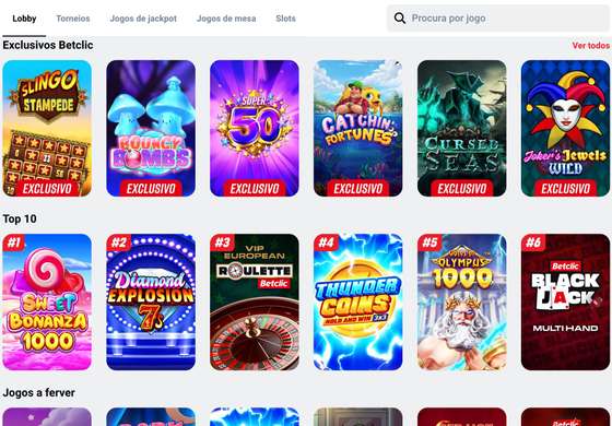 Menus de NavegaÃ§Ã£o no Casino Betclic