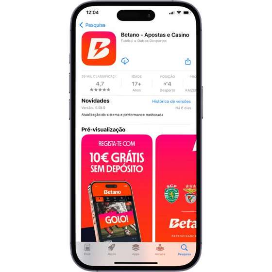 Instalar a App Betano em iOS