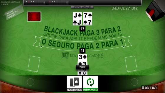 Blackjack Multi Hand 3 Seats