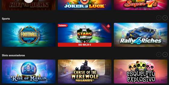 Categorias de Pesquisa das Slots no Casino PokerStars