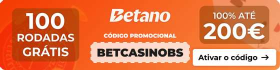 BÃ³nus de Registo e Boas-Vindas para Casino na Betano