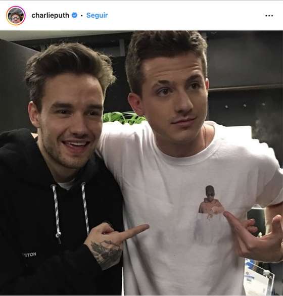 Liam payne e Charlie puth na mensagem de luto de Puth