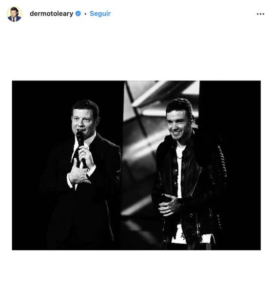 Post no instagram do Dermot O'Leary o apresentador da ediÃ§Ã£o do X Factor em que Liam Payne participou