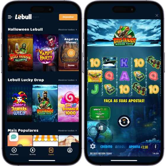 SecÃ§Ã£o de Casino na App LeBull