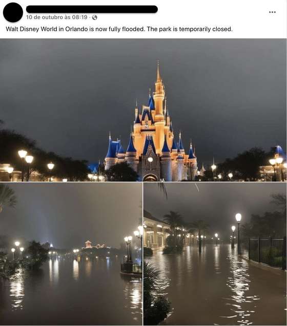 Fact check. Disney World, in Orlando, “completely flooded” after Hurricane Milton?