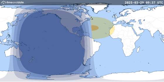 Eclipse solar parcial Portugal 27/03