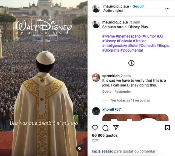 Fact Check. Trailer da Disney sobre o Papa Francisco