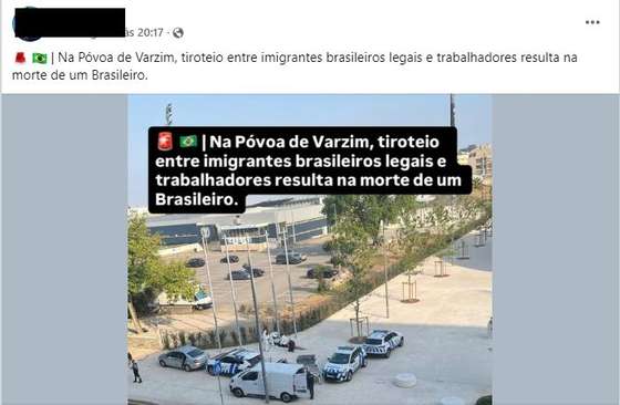 Publica&Atilde;&sect;&Atilde;&pound;o nas redes sociais alega que tiroteio entre imigrantes legais brasileiros fez uma morte