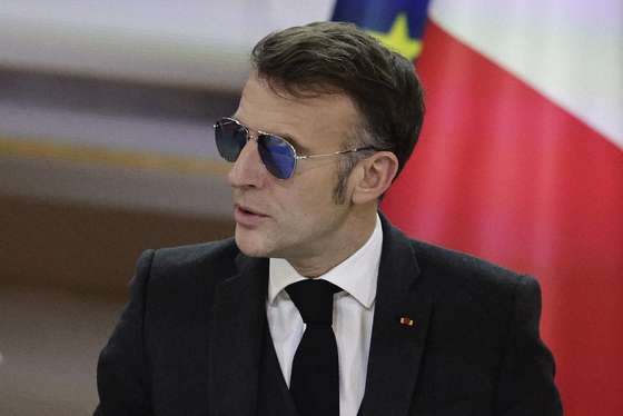 Macron no Pal&Atilde;&iexcl;cio do Eliseu, durante uma reuni&Atilde;&pound;o sobre a Nova Caled&Atilde;&sup3;nia