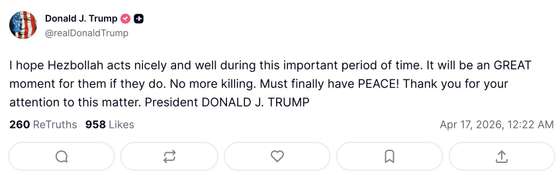 Trump sobre Hezbollah