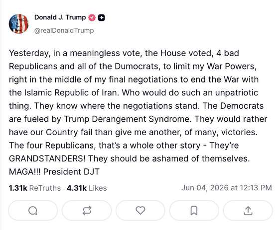 Donald Trump sobre resolu&Atilde;&sect;&Atilde;&pound;o aprovada pela C&Atilde;&cent;mara dos Representantes 
