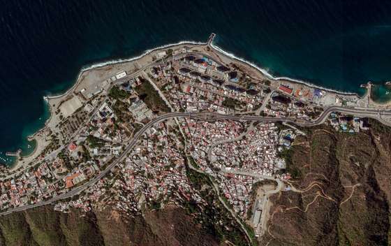 Fotografia de sat&Atilde;&copy;lite de Macuto, antes do sismo Venezuela, captada a 19 de junho de 2026