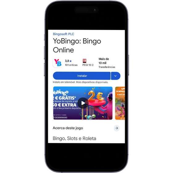 P&Atilde;&iexcl;gina de download da app YoBingo para Android na Google Play Store