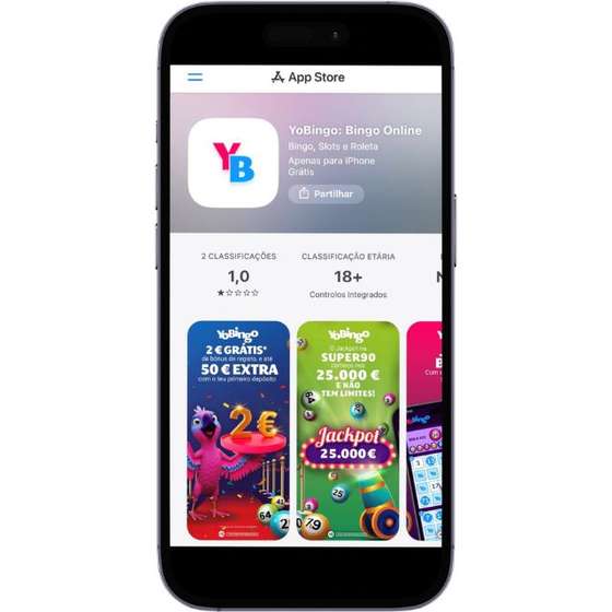 P&Atilde;&iexcl;gina de download da app YoBingo para iOS na App Store
