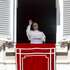 epa13296100 Pope Leo XIV leads the Angelus prayer from the window of his office overlooking Saint Peter's Square in Vatican City, 11 October 2026.  EPA/FABIO FRUSTACI