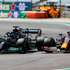 epa09174306 British Formula One driver Lewis Hamilton (L) of Mercedes-AMG Petronas is on his way to win the 2021 Formula One Grand Prix of Portugal at the Autodromo Internacional do Algarve near Portimao, Portugal, 02 May 2021. Hamilton won ahead of second placed Dutch driver Max Verstappen (R) of Red Bull Racing.  EPA/JOSE SENA GOULAO