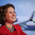 A secretária de Estado do Turismo, Comércio e Serviços, Rita Marques, intervém durante a cerimonia dos 20 anos de crescimento e investimento da Ryanair em Portugal, em Lisboa, 25 de outubro de 2022. RODRIGO ANTUNES/LUSA