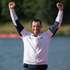 epa13200720 Gold medalist Fernando Pimenta of Portugal celebrates on the podium of the Men's K1 5000m at the ICF Canoe Sprint &amp; Paracanoe World Championships at the Malta Regatta Course in Poznan, Poland, 30 August 2026.  EPA/Jakub Kaczmarczyk POLAND OUT
