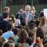 epa13304238 Spanish King Felipe VI (C) smiles as he is surrounded by children after his visit to the Pintor Eduardo Morillas School in Melilla, Spain, 14 October 2026. The Spanish royal couple visited Spain's North African territories of Ceuta and Melilla.  EPA/MARISCAL